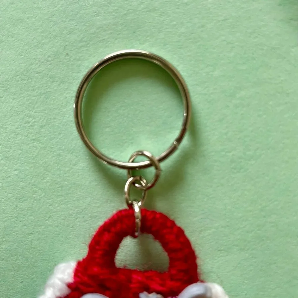 Crochet Little Elephant Keychain Charm, Handmade Backpack Charm